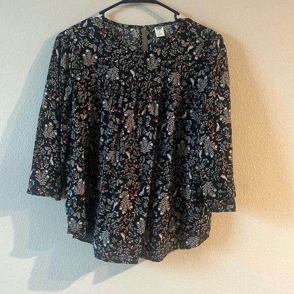 Printed Swing Top Blouse - Picture 1 of 5